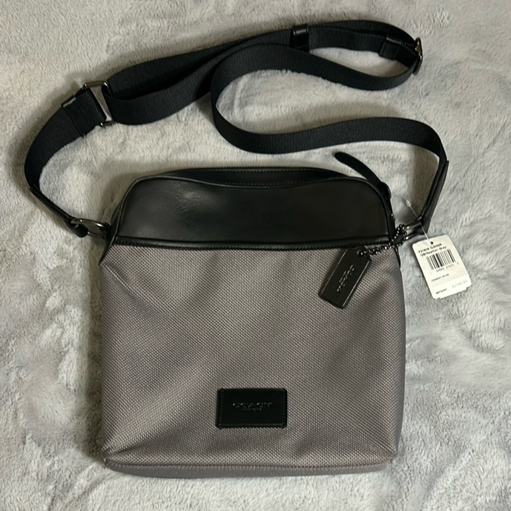 COACH F37609 Black and Gray Crossbody Messenger Bag NWT - Picture 5 of 16